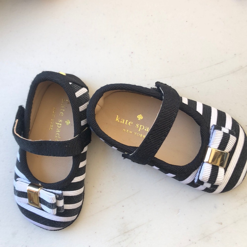 Kate Spade Baby Striped Bow Shoes
